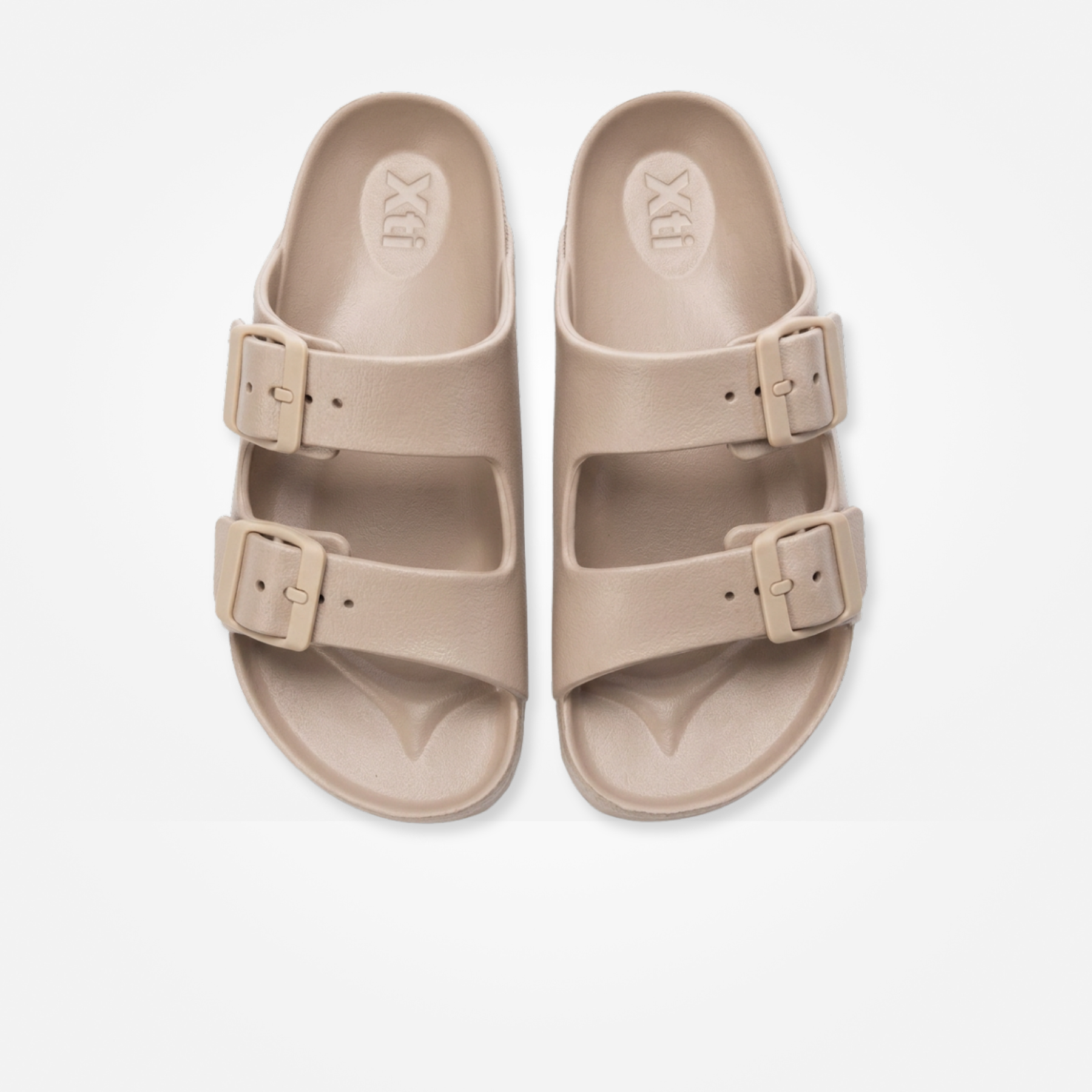 SANDALIAS BEIGE GOMA