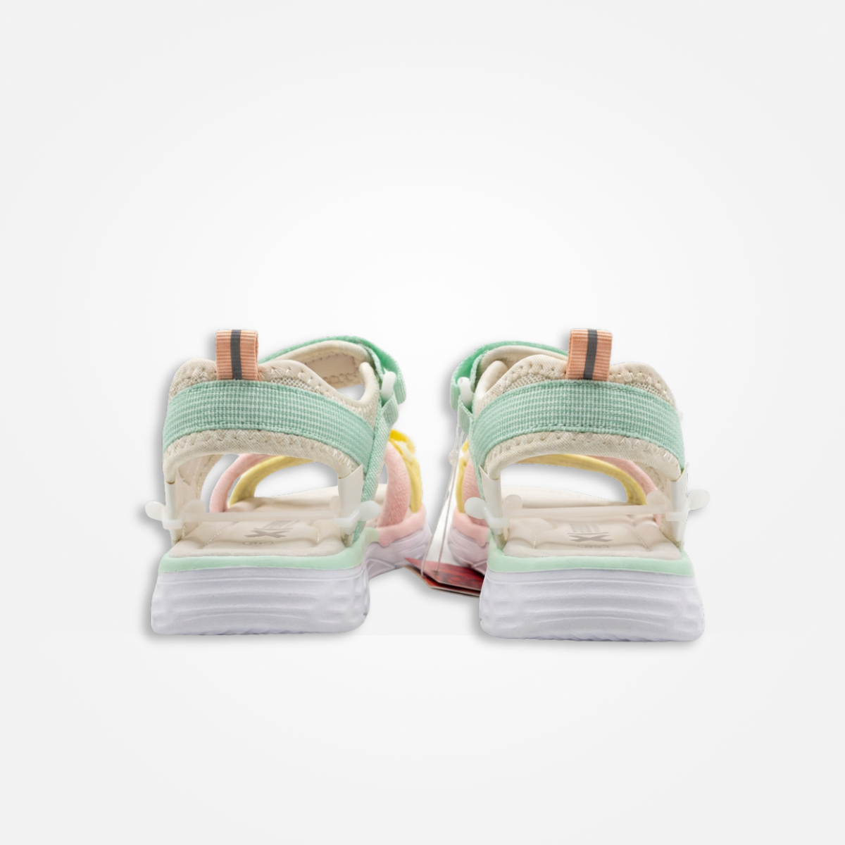 SANDALIAS AMARILLO, ROSADO Y AQUA