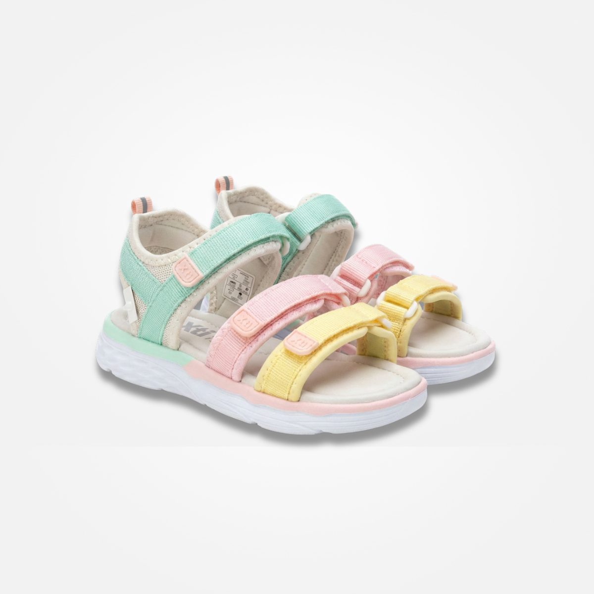 SANDALIAS AMARILLO, ROSADO Y AQUA