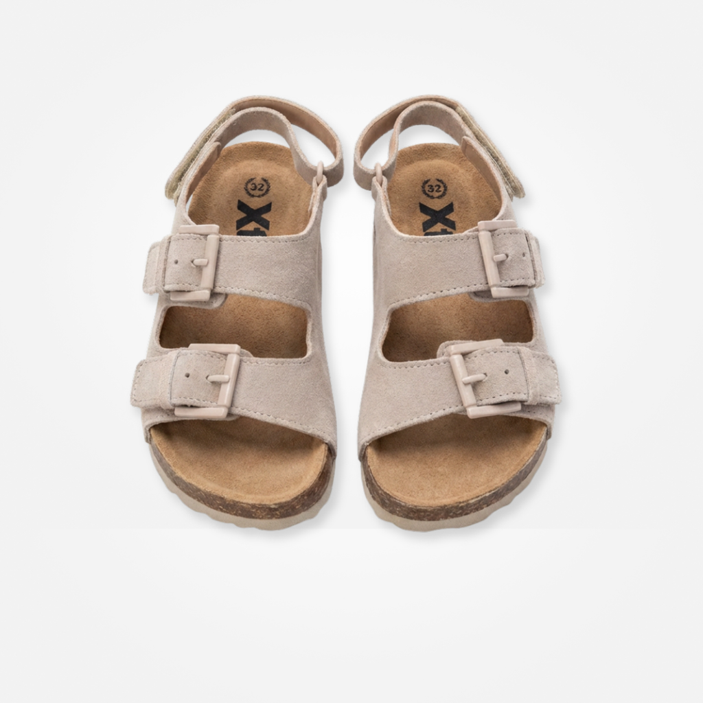 SANDALIAS GAMUZA BEIGE CLARITA
