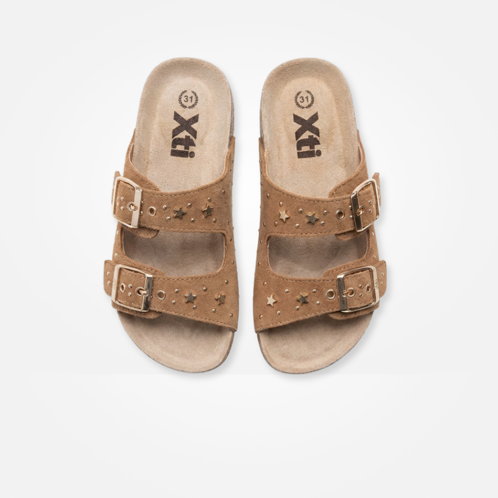 SANDALIAS ESTRELLAS MARRÓN