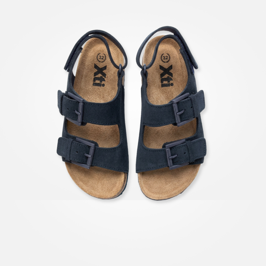 SANDALIAS GAMUZA AZUL MARINA
