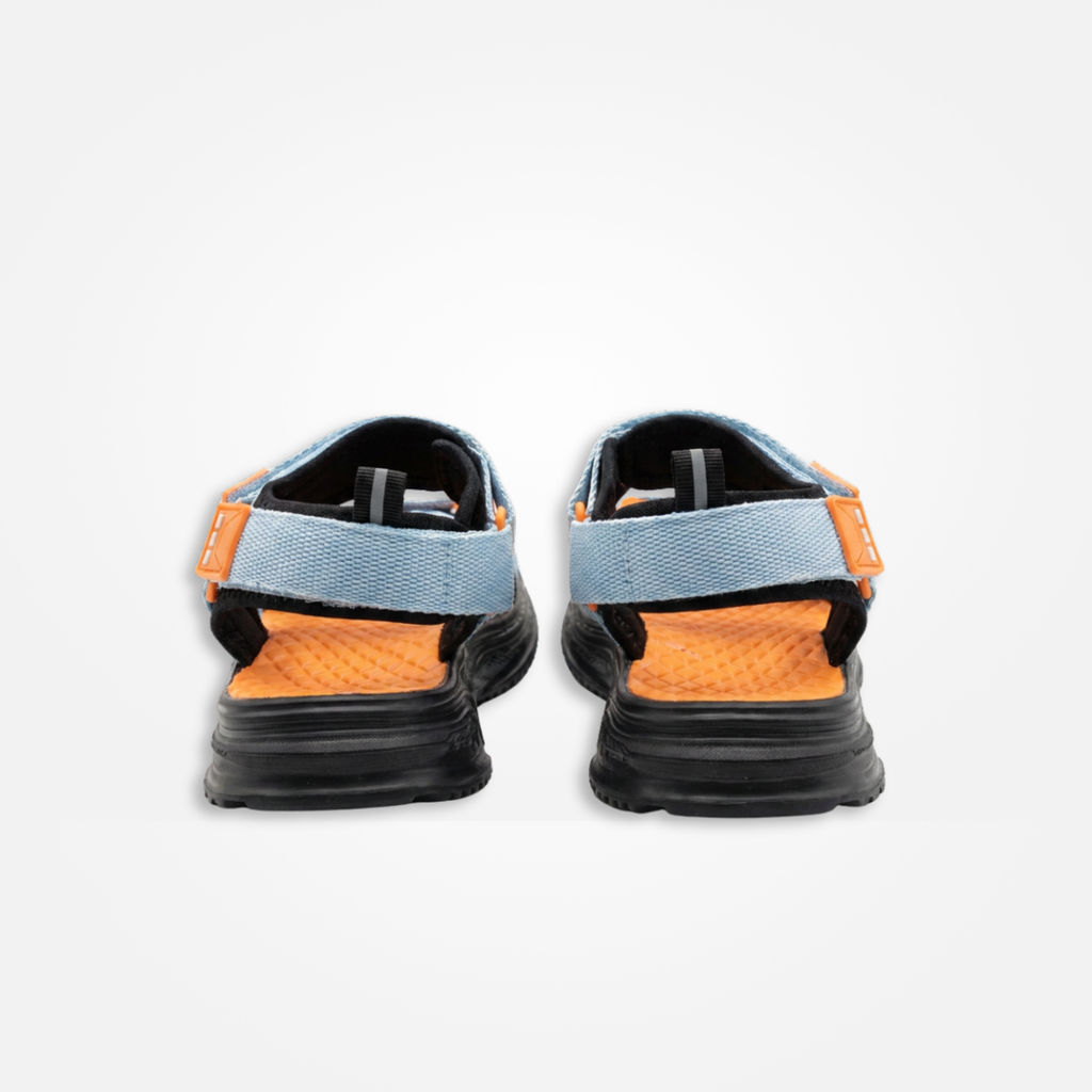 SANDALIAS AZUL CON NARANJA