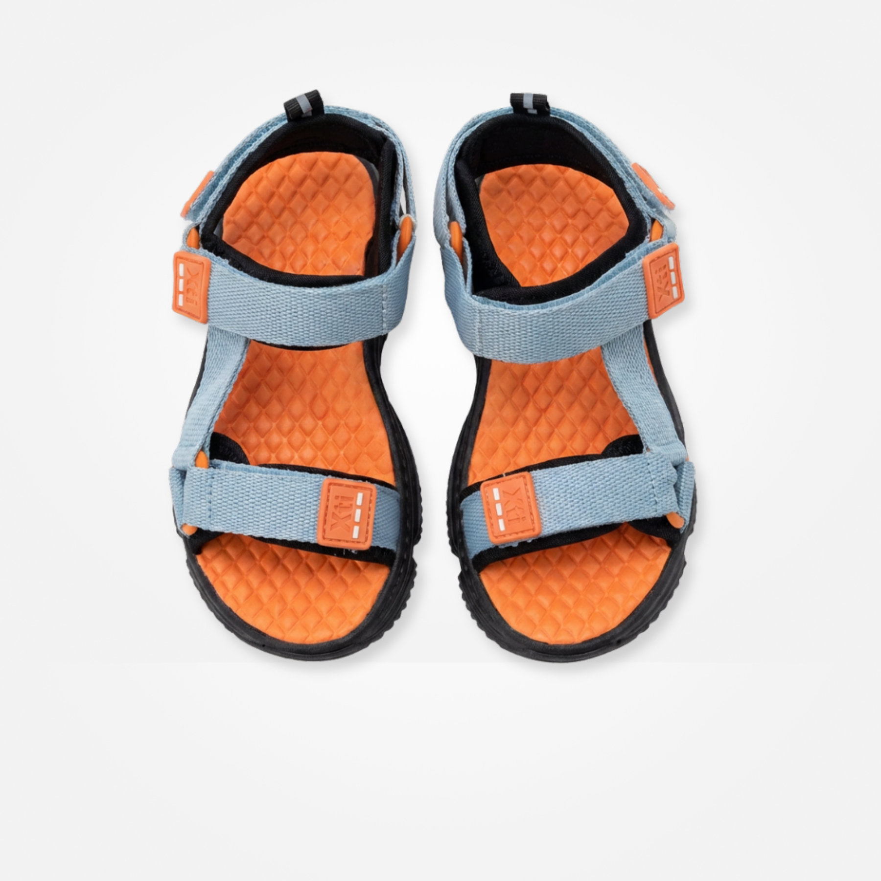 SANDALIAS AZUL CON NARANJA