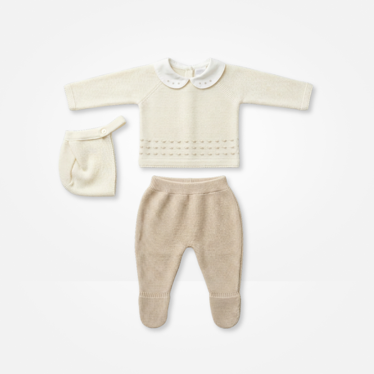 MONITO BLANCO Y BEIGE